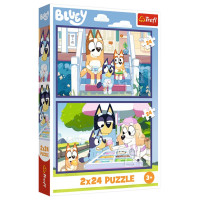 Trefl BLUEY Pužļu komplekts Jautrā Bluey, 2x24 gab., 2 x 24 gab.