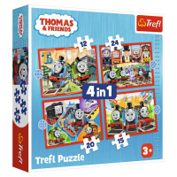 Trefl THOMAS & FRIENDS Pužļu komplekts 4 in 1 Tomass