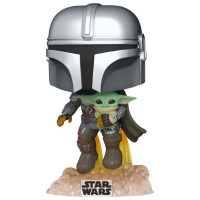 Funko POP! Vinila figūriņa: Star Wars: The Mandalorian ar lidojošu mugursomu