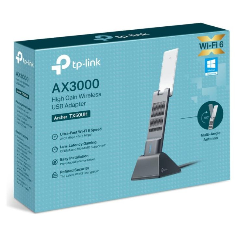 Tp-Link WRL ADAPTER 3000MBPS USB/ARCHER TX50UH TP-LINK