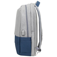 Rivacase NB BACKPACK ANTI-THEFT 17.3"/7567 GREY/DARK BLUE RIVACASE