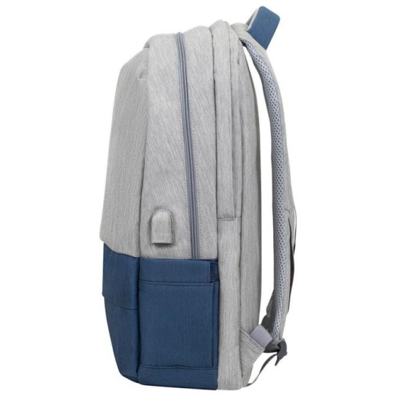 Rivacase NB BACKPACK ANTI-THEFT 17.3"/7567 GREY/DARK BLUE RIVACASE