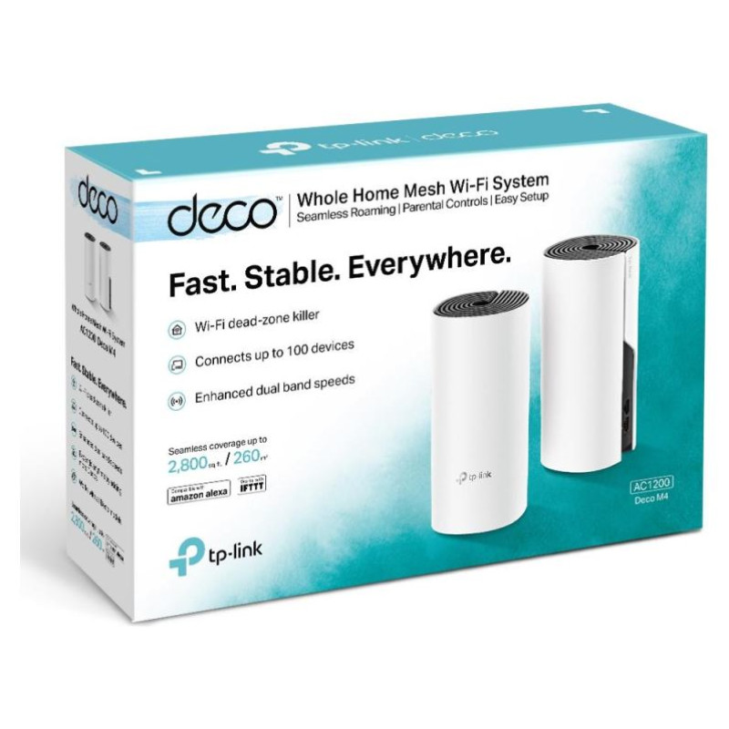 Tp-Link Wireless Router|TP-LINK|Wireless Router|2-pack|1200 Mbps|Mesh|DHCP|DECOM4(2-PACK)