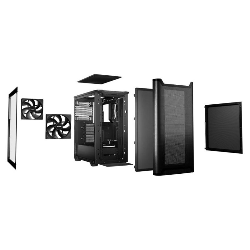 Be Quiet Case|BE QUIET|PURE BASE 501|MidiTower|Not included|ATX|MicroATX|MiniITX|Colour Black|BGW74