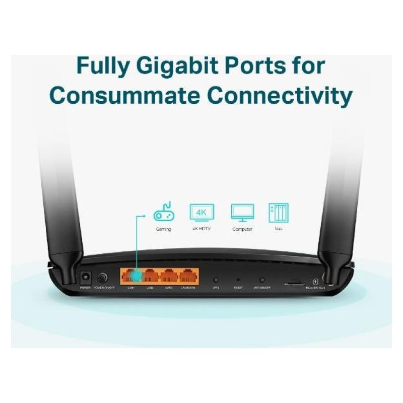 Tp-Link Wireless Router|TP-LINK|Wireless Router|1200 Mbps|IEEE 802.11ac|1 WAN|3x10/100/1000M|ARCHERMR600