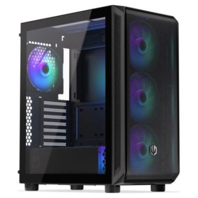 Endorfy Case|ENDORFY|Arx 500 ARGB|MidiTower|Case product features Transparent panel|Not included|ATX|MicroATX|MiniITX|Colour Black|EY2A011