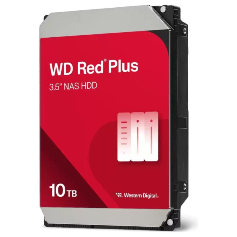 Western Digital HDD|WESTERN DIGITAL|Red Plus|10TB|SATA|512 MB|7200 rpm|3,5"|WD100EFGX