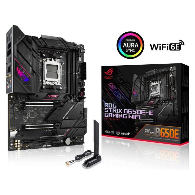 Asus Mainboard|ASUS|AMD B650|SAM5|ATX|Memory DDR5|Memory slots 4|1xPCI-Express 4.0 16x|2xPCI-Express 5.0 16x|4xM.2|1xHDMI|1xDisplayPort|4xUSB 2.0|6xUSB 3.2|2xUSB-C|1xOptical S/PDIF|1xRJ45|5xAudio port|STRIXB650E-EGAMINGWIFI