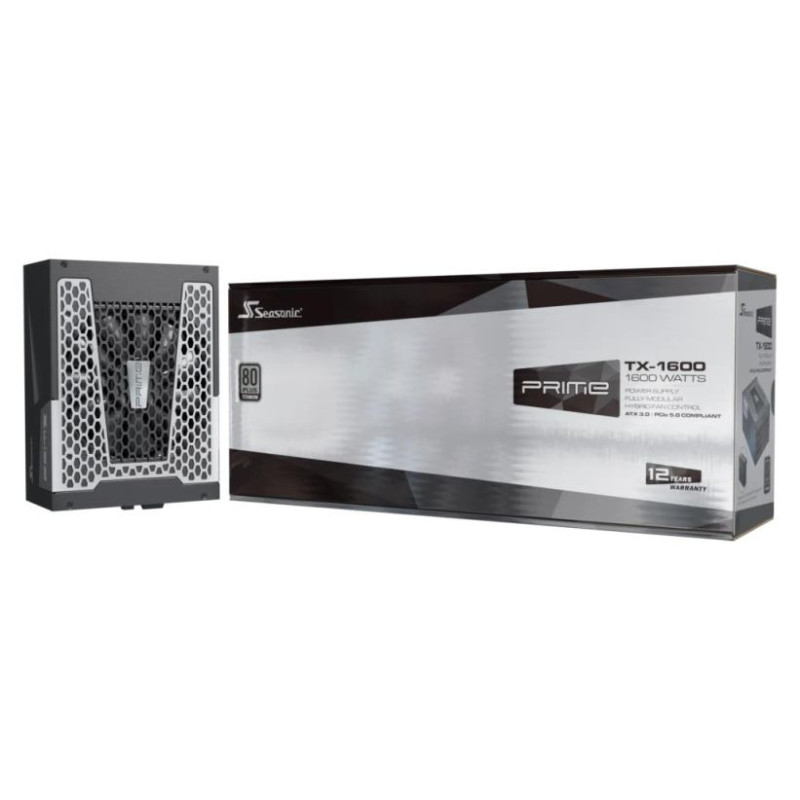 Seasonic Power Supply|SEASONIC|PRIME TX ATX 3.0|1600 Watts|Efficiency 80 PLUS TITANIUM|MTBF 100000 hours|PRIME-TX-1600-ATX30