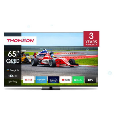Thomson TV Set|THOMSON|65"|4K/Smart|QLED|3840x2160|Wireless LAN|Bluetooth|Google TV|Black|65QG7C14