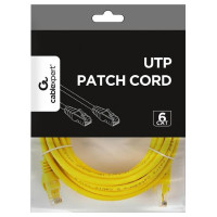 Gembird PATCH CABLE CAT6 UTP 5M/YELLOW PP6U-5M/Y GEMBIRD
