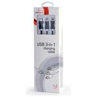 Gembird CABLE USB CHARGING 3IN1 1M/BLACK CC-USB2-AM31-1M GEMBIRD