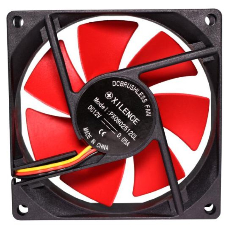 Xilence CASE FAN 80MM REDWING 3PIN+4P/12V XF037 XILENCE