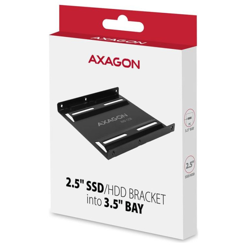 Axagon RHD-125B Reduction for 1x 2.5" HDD into 3.5" position, black