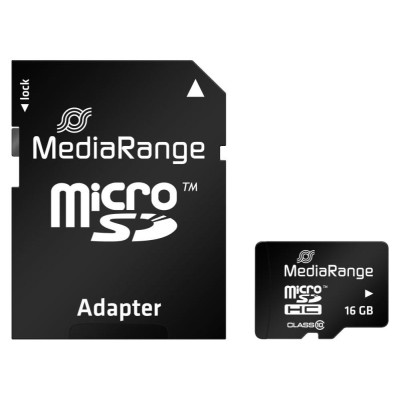 Mediarange MEMORY MICRO SDHC 16GB C10/W/ADAPTER MR958 MEDIARANGE