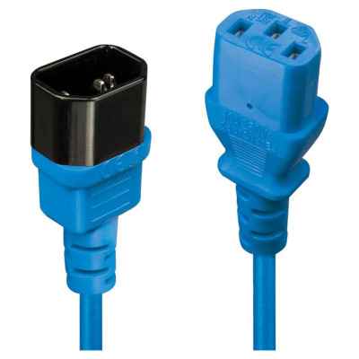 Lindy CABLE POWER IEC EXTENSION 1M/BLUE 30471 LINDY