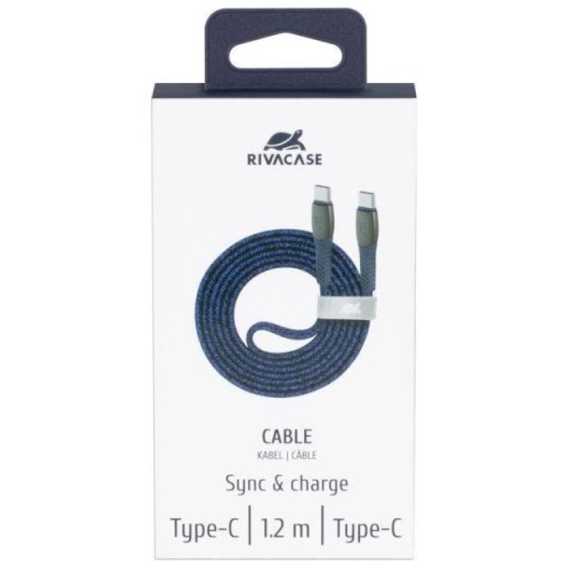 Rivacase CABLE USB-C TO USB-C 1.2M/BLUE PS6105 BL12 RIVACASE