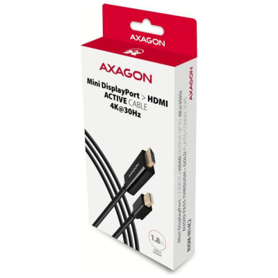 Axagon RVDM-HI14C2 Mini DP > HDMI 1.4 cable 1.8m 4K/30Hz