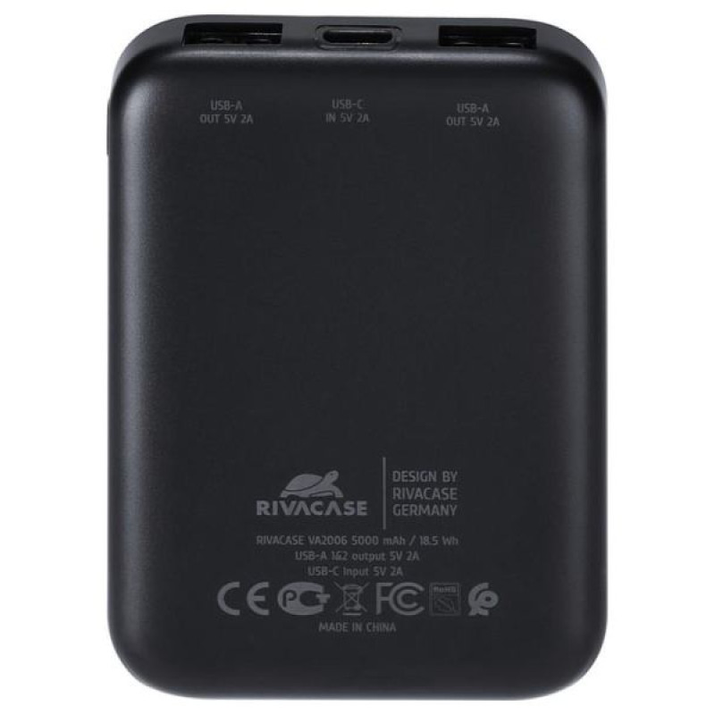 Rivacase POWER BANK USB 5000MAH/VA2006 BLACK RIVACASE