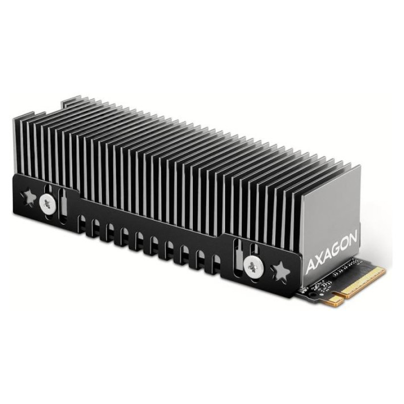 Axagon CLR-M2XT passive - M.2 SSD, 80mm SSD, ALU body, silicone thermal pads, height 20mm