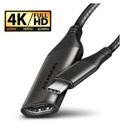 Axagon RVC-HI2M USB-C -> HDMI 2.0 adapter 4K/60Hz Aluminum, 25cm cable