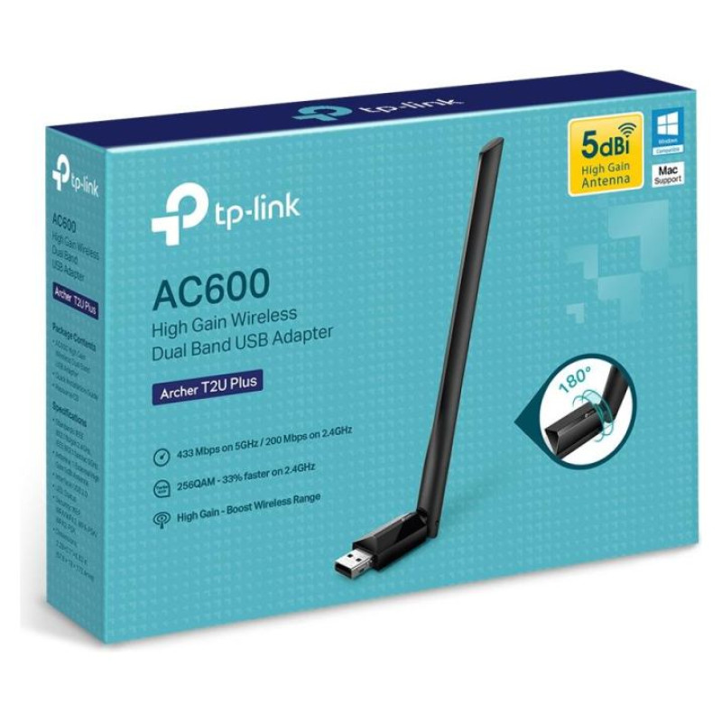 Tp-Link WRL ADAPTER 600MBPS USB/ARCHER T2U PLUS TP-LINK