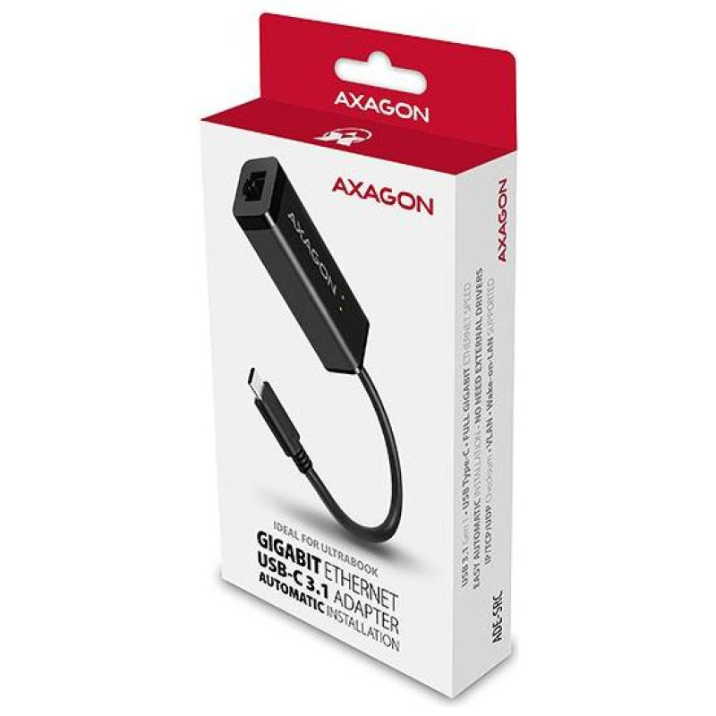 Axagon ADE-SRC Type-C USB3.1 - Gigabit Ethernet 10/100/1000 Adapter