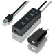 Axagon I/O HUB USB3.0 4PORT CHARGING/W/AC 1.2M HUE-S2BP AXAGON