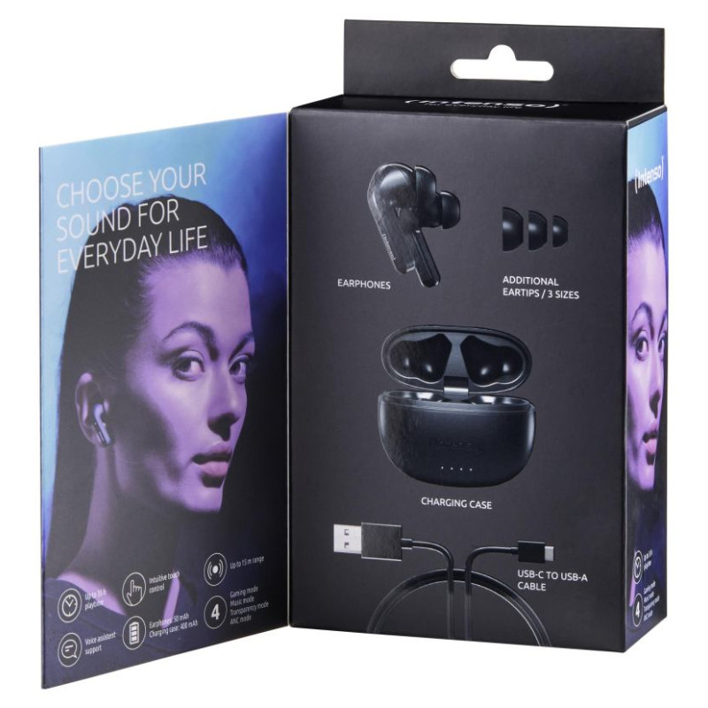 Intenso HEADSET BUDS T300A/BLACK 3720300 INTENSO