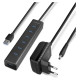 Axagon I/O HUB USB3.0 7PORT CHARGING/W/AC 1.2M HUE-SA7BP AXAGON