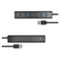 Axagon I/O HUB USB3.0 7PORT CHARGING/W/AC 1.2M HUE-SA7BP AXAGON
