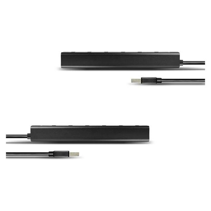 Axagon HUE-SA7BP 7x USB3.0 ALU Charging Hub Incl. AC Adapter, Black