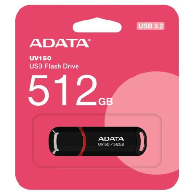 Adata MEMORY DRIVE FLASH USB3 512GB/BLACK AUV150-512G-RBK ADATA