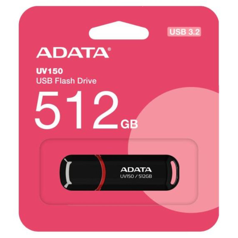 Adata MEMORY DRIVE FLASH USB3 512GB/BLACK AUV150-512G-RBK ADATA