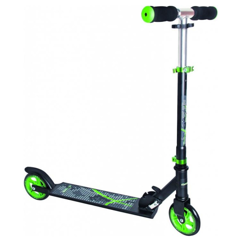 Muuwmi Aluminium Scooter skrejritenis 125 mm, melns/zaļ&scaron; - AU 346