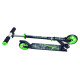 Muuwmi Aluminium Scooter skrejritenis 125 mm, melns/zaļš - AU 346