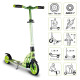 Six Degrees Aluminium Scooter skrejritenis 180/145 mm, zaļš - AU 587