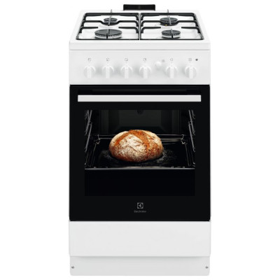 Electrolux gāzes plīts, 50cm, balta - LKG500013W