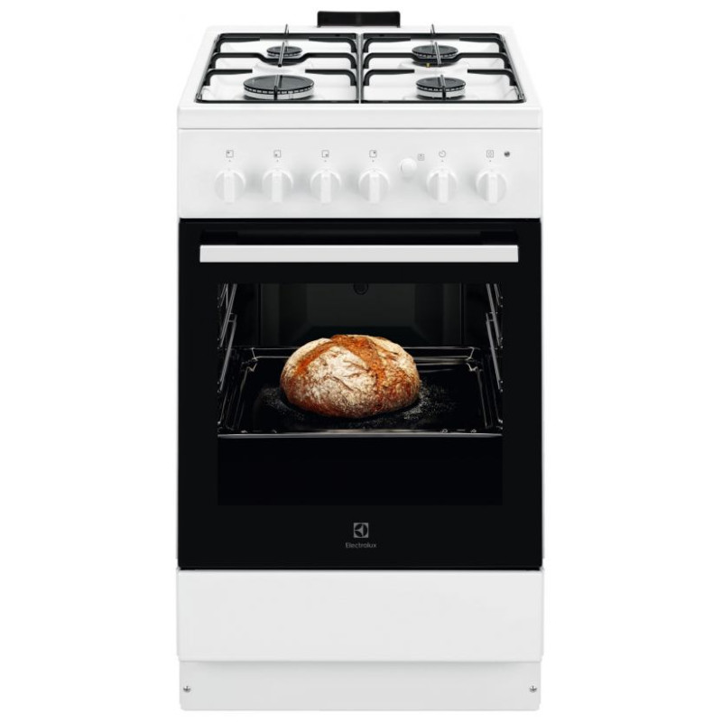 Electrolux gāzes plīts, 50cm, balta - LKG500013W