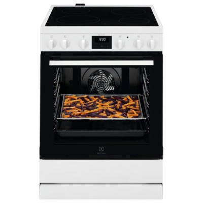 Electrolux elektriskā plīts ar elektrisko cepe&scaron;krāsni, balta - LKR64023AW