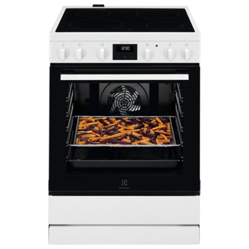 Electrolux elektriskā plīts ar elektrisko cepe&scaron;krāsni, balta - LKR64023AW