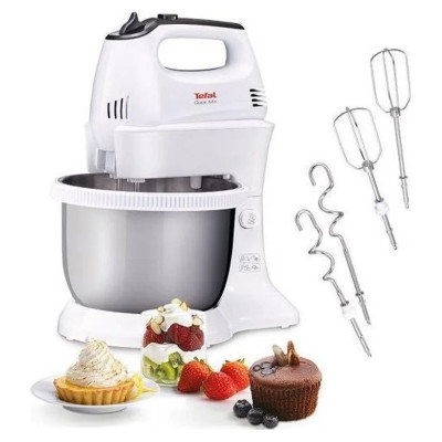 Tefal mikseris Quick Mix, balts ar metāla trauku - HT312138