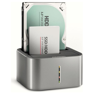 Axagon ADSA-DC USB3.2 Gen1 - 2x SATA 6G CLONE DUAL HDD Dock Station ASMedia