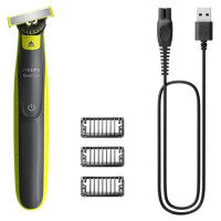 Philips OneBlade 360 skuveklis sejai, zaļš un pelēks ar 3 rugāju ķemmēm - QP2724/23