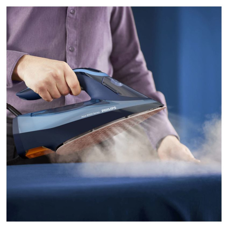 Philips 8000 sērijas Tvaika gludeklis,3000W, gai&scaron;i zils - DST8020/20
