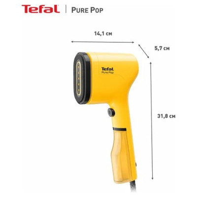 Tefal Pure Pop rokas tvaika gludinā&scaron;anas ierīce, 1300W, dzeltens - DT2026E1