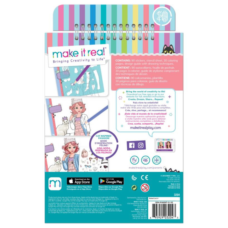 Make It Real Skiču burtnīca "Pretty Kitty"