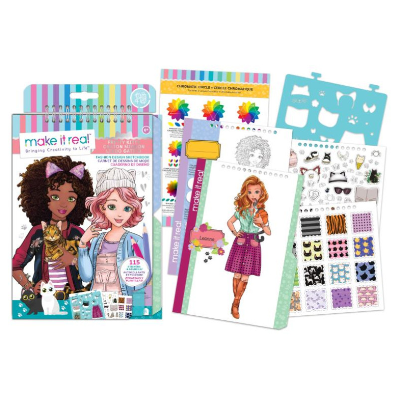 Make It Real Skiču burtnīca "Pretty Kitty"