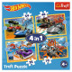 Trefl HOT WHEELS Pužļu komplekts 4 in 1