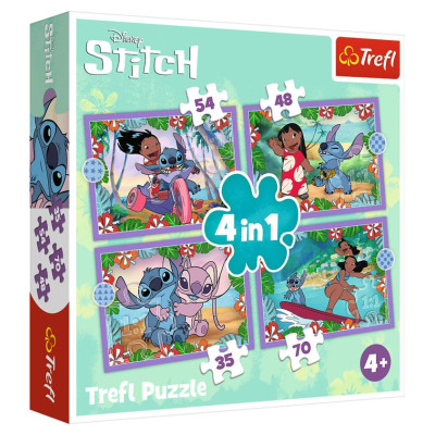 Trefl DISNEY STITCH Pužļu komplekts 4in1